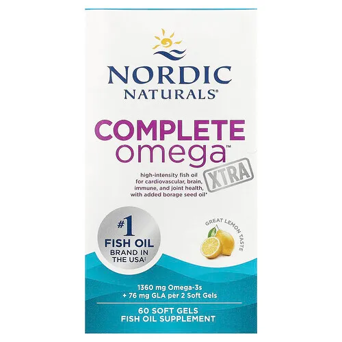 Nordic Naturals, Complete Omega Xtra, Limón, 60 cápsulas blandas (680 mg por cápsula blanda)