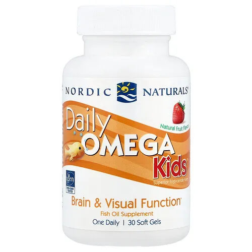 Nordic Naturals, Daily Omega Kids™, Sabor natural a frutas, 30 cápsulas blandas