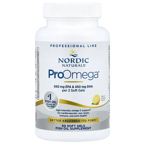 Nordic Naturals, ProOmega®, Limón, 60 cápsulas blandas (640 mg por cápsula blanda)