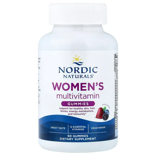 Nordic Naturals, Gomitas multivitamínicas para mujeres, Bayas mixtas, 60 gomitas