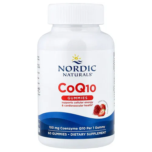 Nordic Naturals, Gomitas con CoQ10, Fresa, 100 mg, 60 gomitas