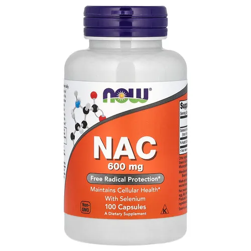 NOW Foods, NAC, N-acetilcisteína con selenio, 100 cápsulas