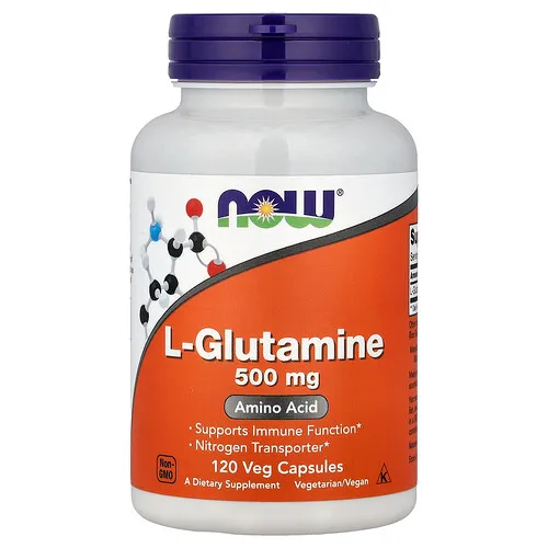 NOW Foods, L-glutamina, 500 mg, 120 cápsulas vegetales