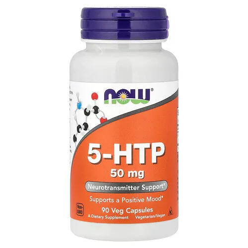 NOW Foods, 5-HTP, 50 mg, 90 cápsulas vegetales