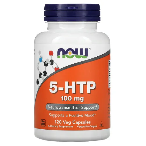 NOW Foods, 5-HTP, 100 mg, 120 cápsulas vegetales