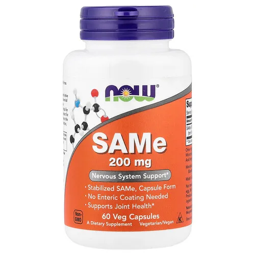 NOW Foods, SAMe, 200 mg, 60 cápsulas vegetales