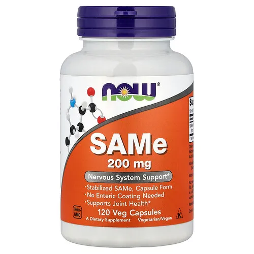 NOW Foods, SAMe, 200 mg, 120 cápsulas vegetales