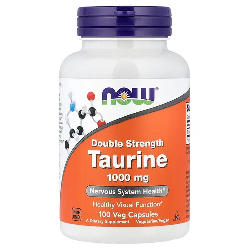 NOW Foods, Taurina, 1000 mg, 100 cápsulas vegetales