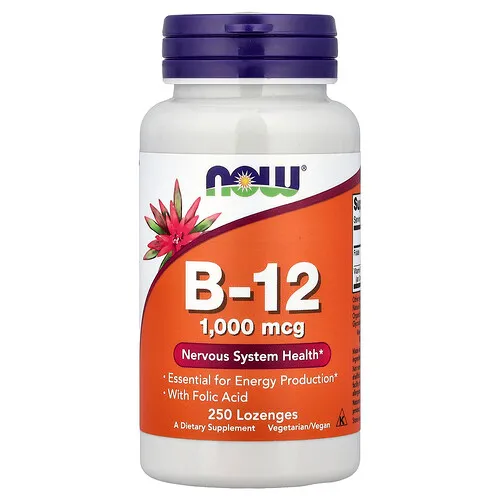 NOW Foods, Vitamina B12, 250 pastillas