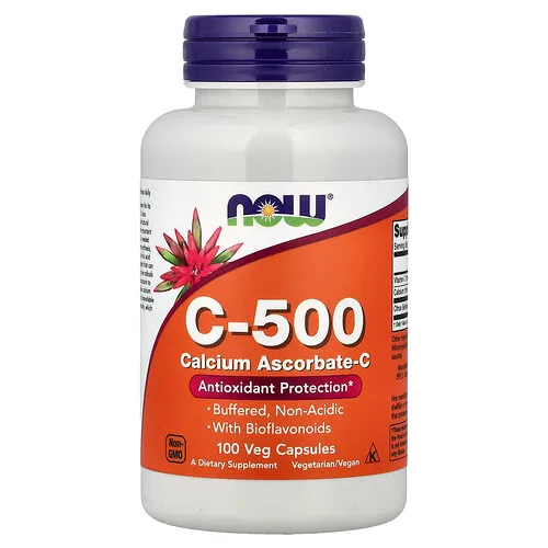 NOW Foods, C-500, Ascorbato de calcio-C, 100 cápsulas