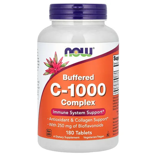 NOW Foods, Complejo C-1000 regulado, 180 comprimidos
