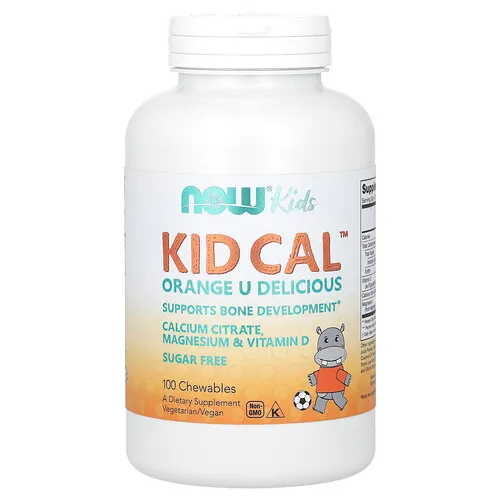 NOW Foods, Kid Cal, 100 comprimidos masticables