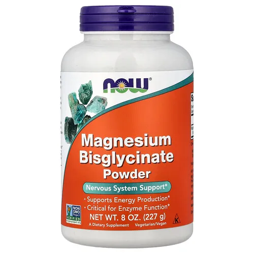 NOW Foods, Bisglicinato de magnesio en polvo, 227 g (8 oz)