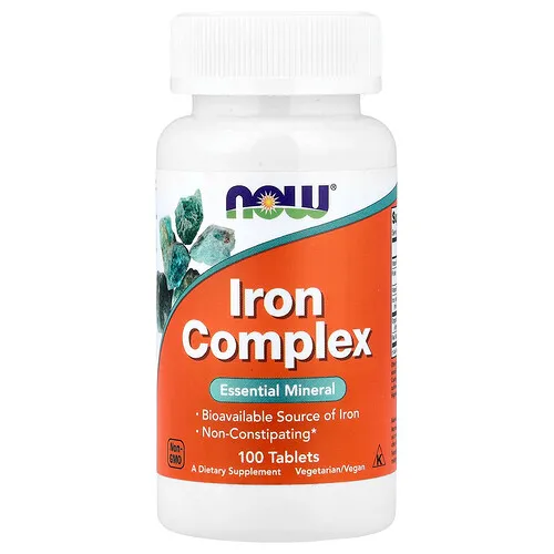 NOW Foods, Complejo de hierro`` 100 comprimidos