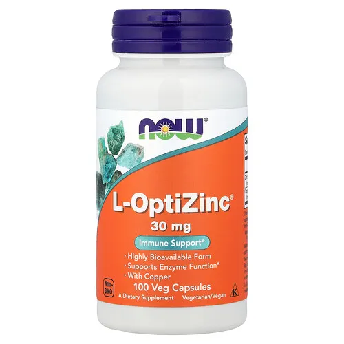 NOW Foods, L-OptiZinc®, 100 cápsulas vegetales