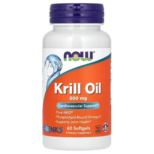 NOW Foods, Aceite de kril, 500 mg, 60 cápsulas blandas