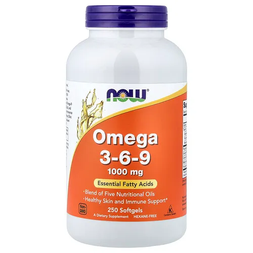 NOW Foods, Omega-3, -6 y -9, 250 cápsulas blandas