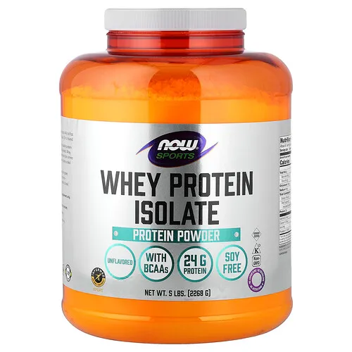NOW Foods, Sports, Aislado de proteína de suero de leche, Sin sabor, 2268 g (5 lb)