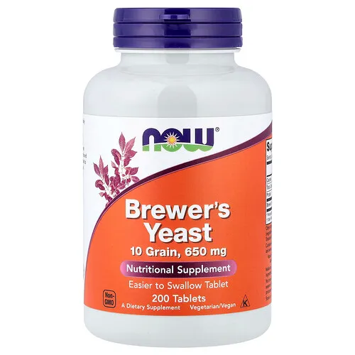 NOW Foods, Levadura de cerveza, 650 mg, 200 comprimidos