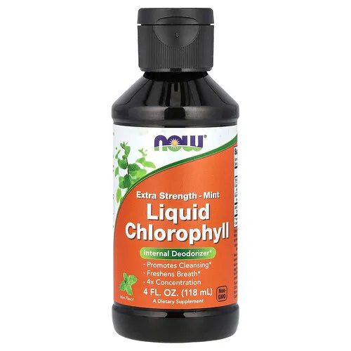 NOW Foods, Clorofila líquida, Menta, 118 ml (4 oz. líq.)