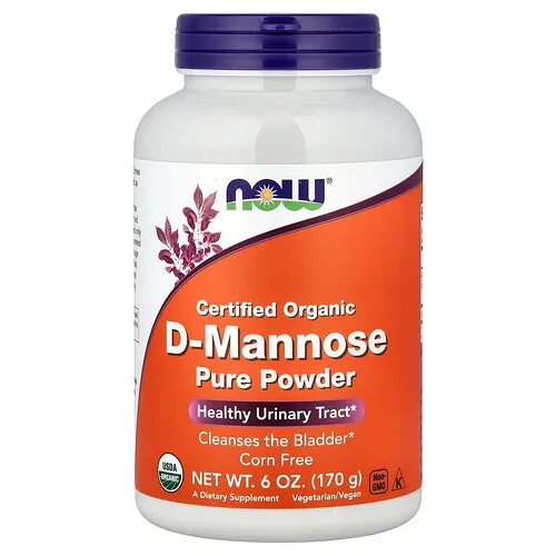 NOW Foods, D-manosa pura orgánica certificada en polvo, 170 g (6 oz)