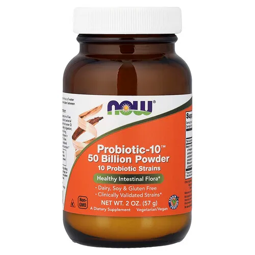 NOW Foods, Probiótico 10 en polvo, 57 g (2 oz)
