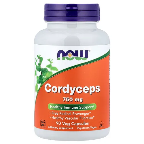 NOW Foods, Cordyceps, 90 cápsulas vegetales (750 mg por cápsula)