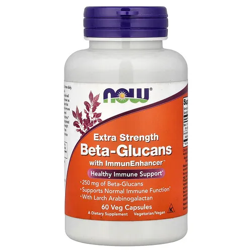 NOW Foods, Beta-glucanos con ImmunEnhancer™, 60 cápsulas vegetales