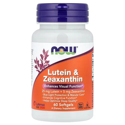NOW Foods, Luteína y Zeaxantina, 60 cápsulas blandas