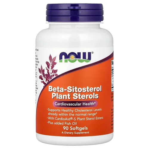 NOW Foods, Esteroles vegetales de beta-sitosterol, 90 cápsulas blandas
