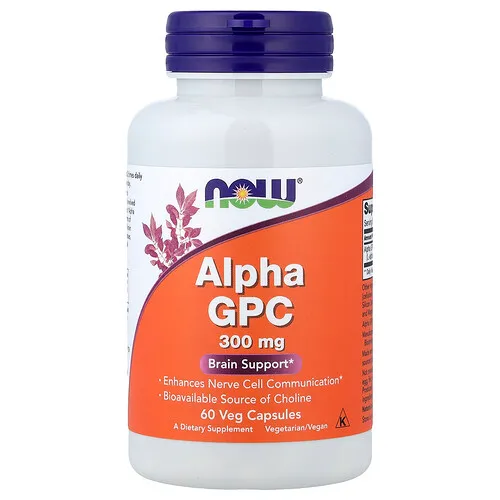NOW Foods, Alfa-GPC, 300 mg, 60 cápsulas vegetales