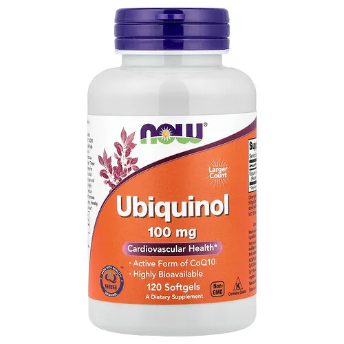 NOW Foods, Ubiquinol, 100 mg, 120 cápsulas blandas