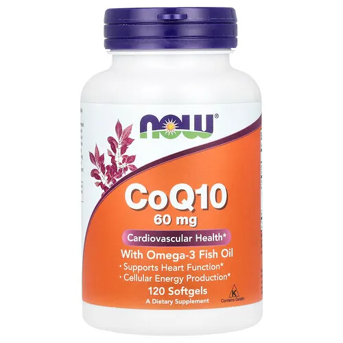 NOW Foods, CoQ10 con aceite de pescado con omega-3, 120 cápsulas blandas