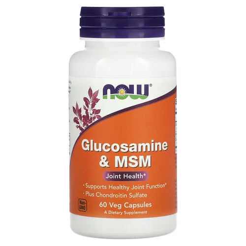 NOW Foods, Glucosamina y MSM, 60 cápsulas vegetales