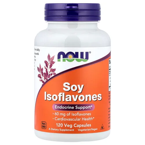 NOW Foods, Isoflavonas de soya, 120 cápsulas vegetales