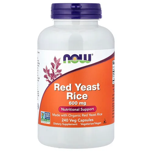 NOW Foods, Arroz de levadura roja, 600 mg, 240 cápsulas vegetales