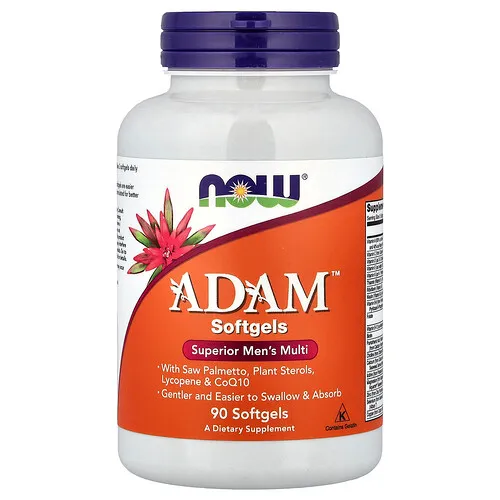 NOW Foods, ADAM™, Suplemento multivitamínico superior para hombres, 90 cápsulas blandas