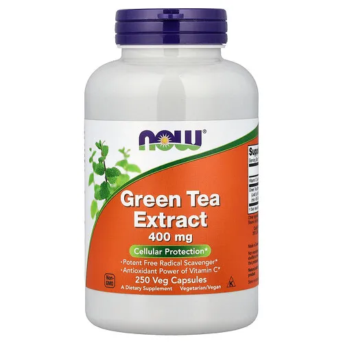 NOW Foods, Extracto de té verde, 400 mg, 250 cápsulas vegetales