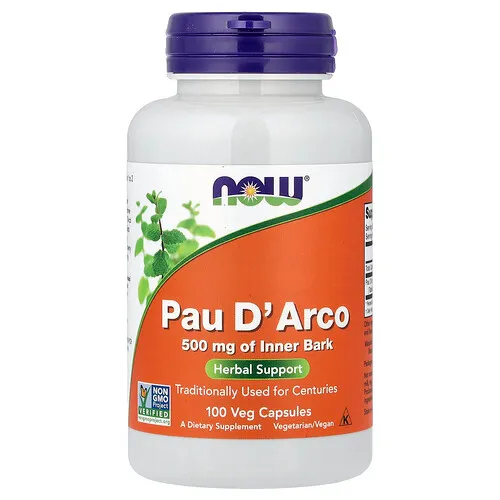 NOW Foods, Pau D'Arco, 500 mg, 100 cápsulas vegetales