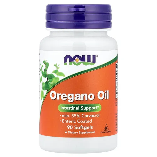 NOW Foods, Aceite de orégano, 90 cápsulas blandas