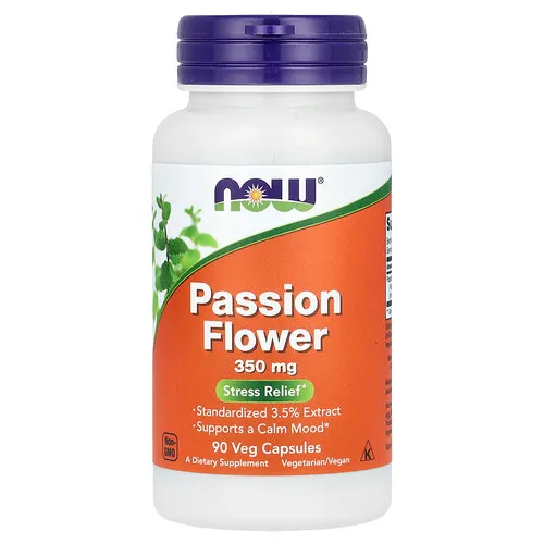 NOW Foods, Flor de la pasión, 350 mg, 90 cápsulas vegetales