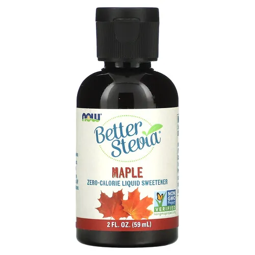 NOW Foods, Better Stevia, Líquido Edulcorante con cero calorías, con sabor a arce, 2 fl oz (59 ml)