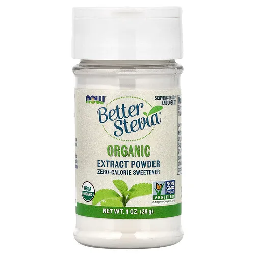 NOW Foods, Better Stevia®, Extracto orgánico en polvo, 28 g (1 oz)