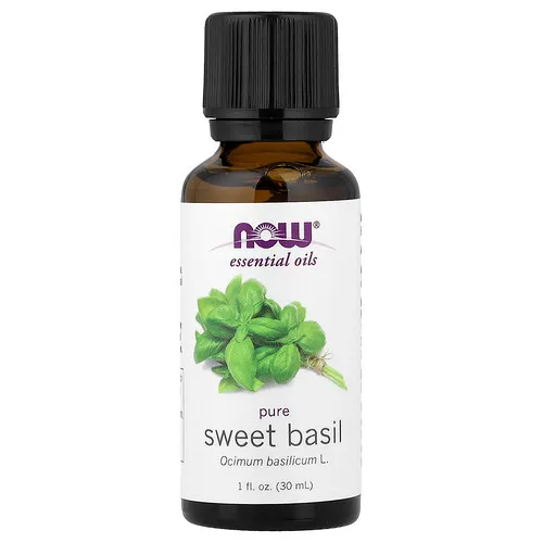 NOW Foods, Aceites esenciales, Albahaca dulce pura, 30 ml (1 oz. líq.)