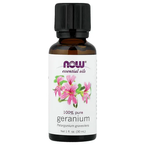 NOW Foods, Aceites esenciales, Geranio, 30 ml (1 oz. Líq.)