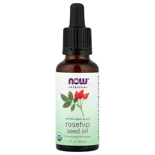 NOW Foods, Solutions, Aceite de semilla de rosa mosqueta orgánico y puro certificado, 30 ml (1 oz. líq.)