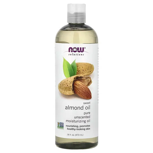NOW Foods, Solutions, Aceite de almendra dulce, Aceite humectante puro, Sin fragancia, 473 ml (16 oz. líq.)