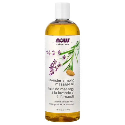 NOW Foods, Solutions, Aceite para Masaje de Lavanda Almendra, 16 fl oz (473 ml)