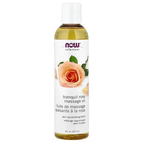 NOW Foods, Solutions, Aceite de masaje rosa tranquila, 237 ml (8 oz líq.)