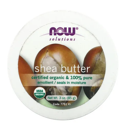 NOW Foods, Solutions, Manteca de karité orgánica, 85 g (3 oz)
